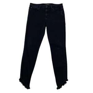 Joe's Jeans Women's 30 Black Flawless The Icon Mid Rise Skinny Ankle
